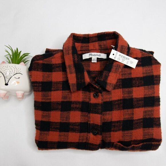 Madewell Flannel Oversized Ex-Boyfriend Shirt‎ - Picture 16 of 16